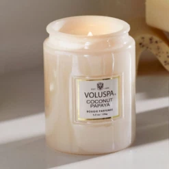 GIFT Voluspa Small Embossed Glass Jar - Coconut Papaya