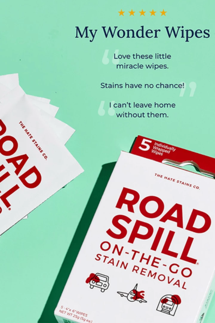 The Hate Stains Co. Road Spill On-The-Go Stain Wipes - 5 Pack BEAUTY 2 The Hate Stains Co. Road Spill On-The-Go Stain Wipes - 5 Pack BEAUTY