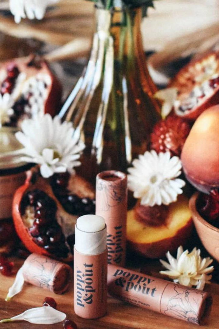 BEAUTY Poppy & Pout Pomegranate Peach Lip Balm 2 BEAUTY Poppy & Pout Pomegranate Peach Lip Balm