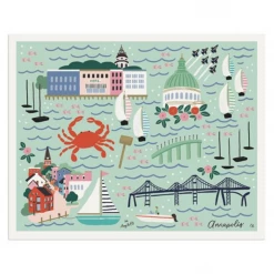 Anchor Point Paper Co. GIFT Naptown Art Print - 11x14