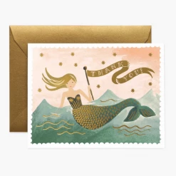 Rifle Paper Co. Vintage Mermaid Thank You Card