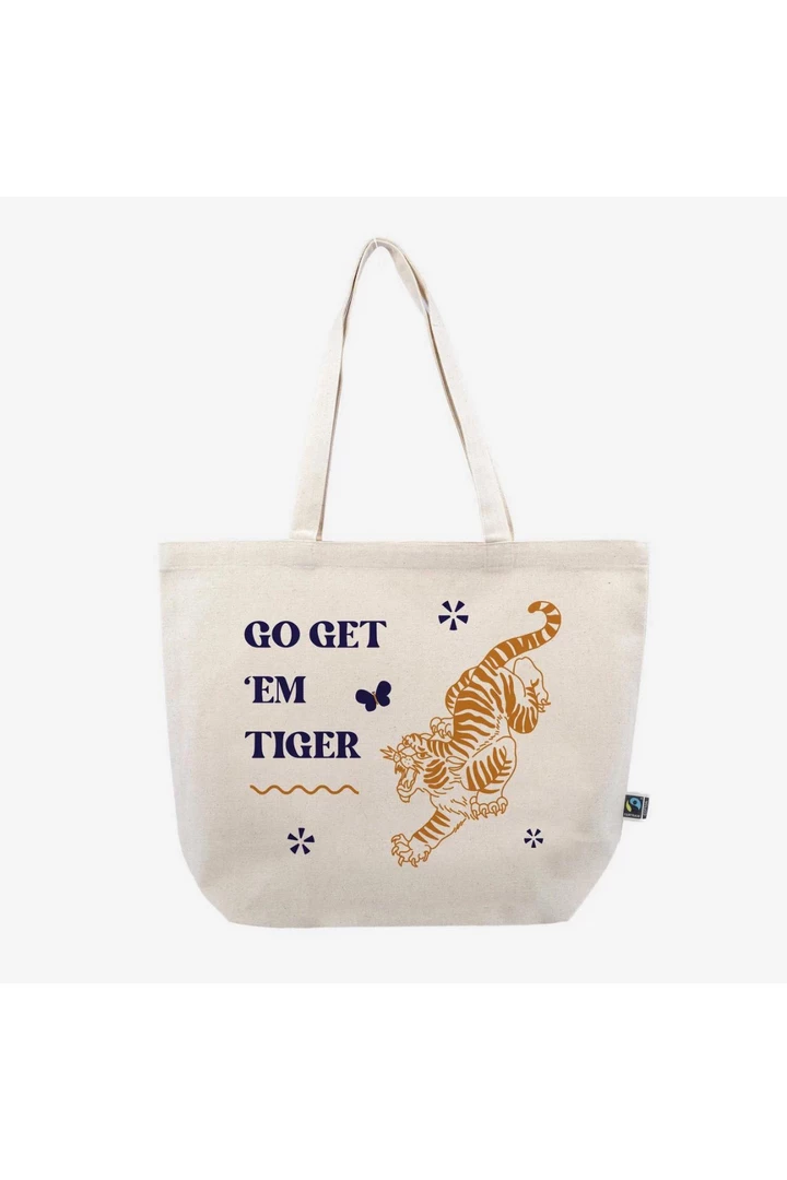 Party Mountain Paper Co. Go Tiger Tote Bag BAGS 1 Party Mountain Paper Co. Go Tiger Tote Bag BAGS