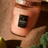 Voluspa Large Embossed Glass Jar - Kalahari Watermelon