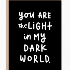 In A Nutshell Light In My Dark World Greeting Card