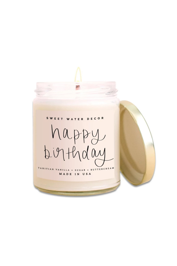 Sweet Water Decor Happy Birthday Soy Candle GIFT 2 Sweet Water Decor Happy Birthday Soy Candle GIFT