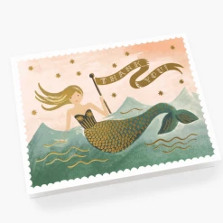 Rifle Paper Co. Vintage Mermaid Thank You Card
