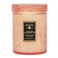 Voluspa Small Embossed Glass Jar - Kalahari Watermelon GIFT