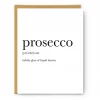 Footnotes Prosecco Definition Greeting Card GIFT