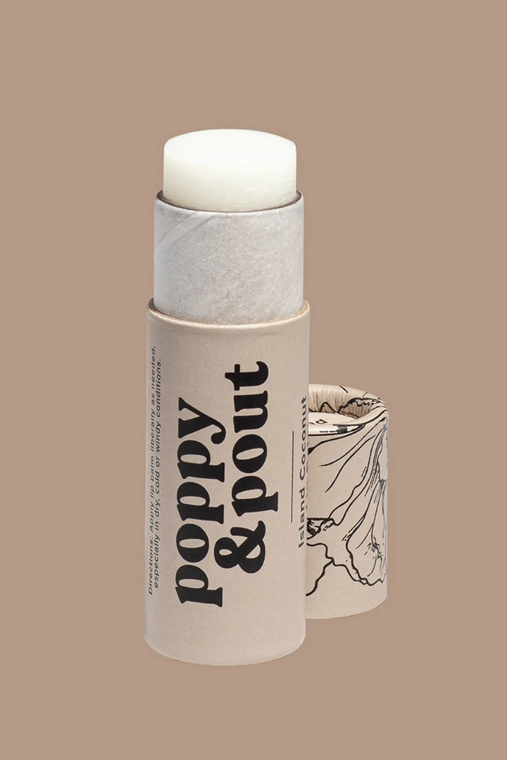 Poppy & Pout Island Coconut Lip Balm BEAUTY 1 Poppy & Pout Island Coconut Lip Balm BEAUTY
