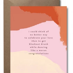 Black Lab Studio Wedding Blackout Greeting Card GIFT