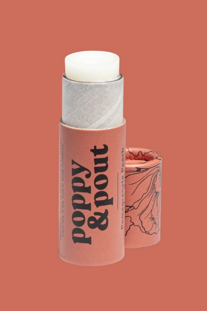BEAUTY Poppy & Pout Pomegranate Peach Lip Balm 1 BEAUTY Poppy & Pout Pomegranate Peach Lip Balm