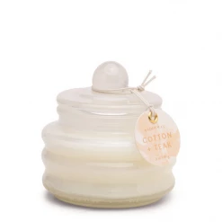 Paddywax Beam 3oz Ivory Glass - Cotton & Teak GIFT