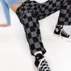 Et Clet Hold Back Checkered Jeans CLOTHING