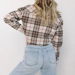 Timing CLOTHING Blissful Cropped Plaid Top
