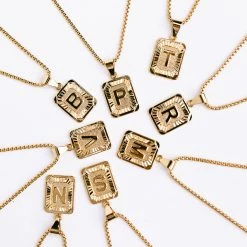 Beautysis Catalina Initial Pendant Necklace TRENDING