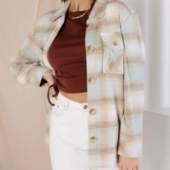 Sky To Moon Long Weekend Plaid Shacket