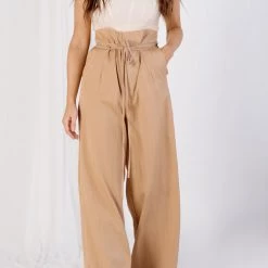 Beige Botany Power Hour Wide Leg Trousers