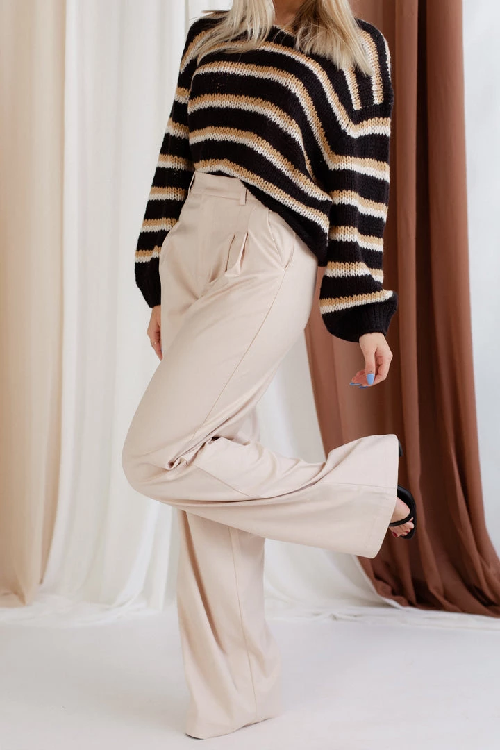 Beige Botany Influencer Wide Leg Trousers 2 Beige Botany Influencer Wide Leg Trousers