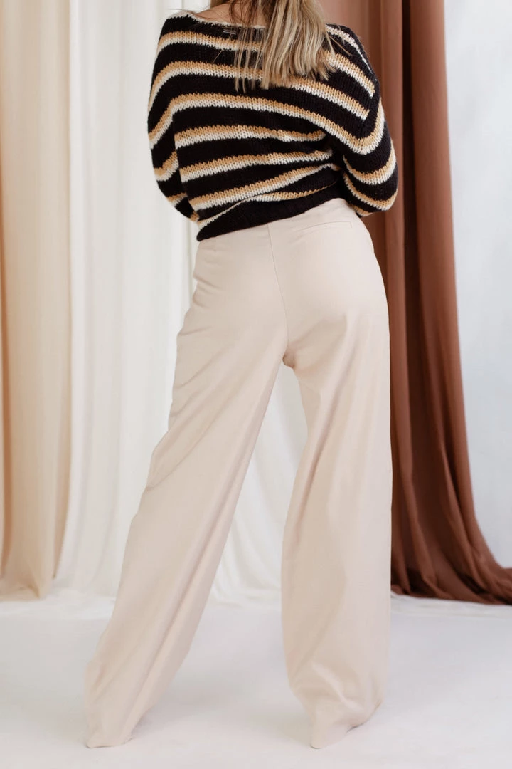 Beige Botany Influencer Wide Leg Trousers 4 Beige Botany Influencer Wide Leg Trousers