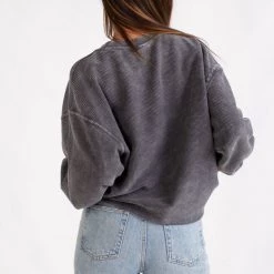 CLOTHING BRIGHTSIDE The Label Loyola Varsity Corded Crew