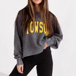 BRIGHTSIDE The Label Towson Varsity Cropped Crew CLOTHING