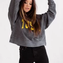 BRIGHTSIDE The Label Towson Varsity Cropped Crew CLOTHING