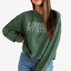 BRIGHTSIDE The Label Loyola Greyhounds Corded Crew