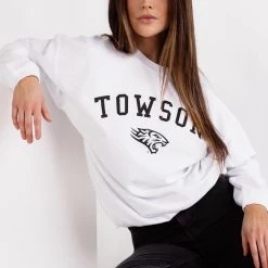 BRIGHTSIDE The Label Towson Tiger Corded Crew CLOTHING