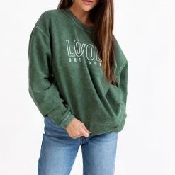 BRIGHTSIDE The Label Loyola Greyhounds Corded Crew