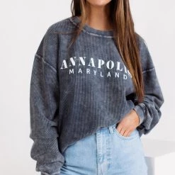 CLOTHING BRIGHTSIDE The Label Annapolis Maryland Corded Crew