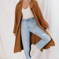 Fore Make Way Belted Trench Coat