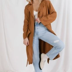 Fore Make Way Belted Trench Coat