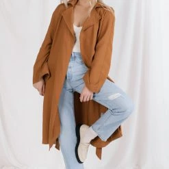 Fore Make Way Belted Trench Coat