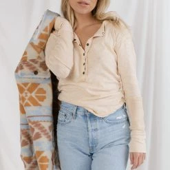 Free People Phoebe Henley TOPS