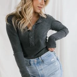 Free People Phoebe Henley TOPS