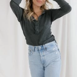 Free People Phoebe Henley TOPS