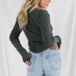 Free People Phoebe Henley TOPS