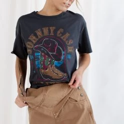 Daydreamer LA Daydreamer Johnny Cash Live 1969 BF Tee CLOTHING