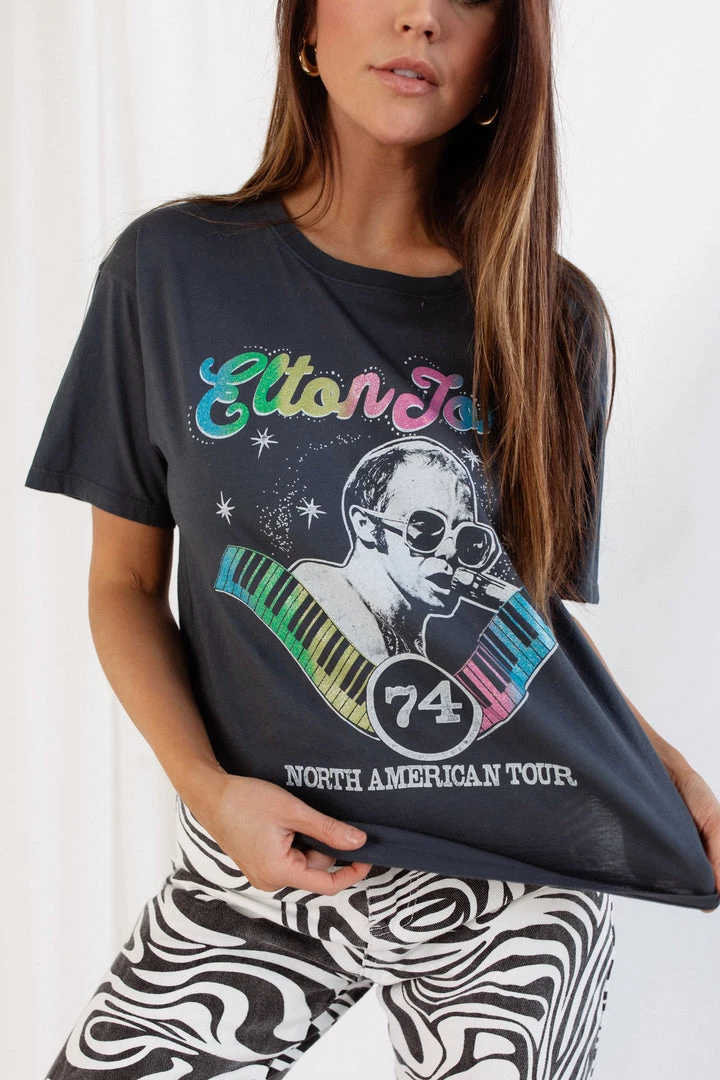 Daydreamer LA Daydreamer Elton John North America Tour '74 Tee 1 Daydreamer LA Daydreamer Elton John North America Tour '74 Tee