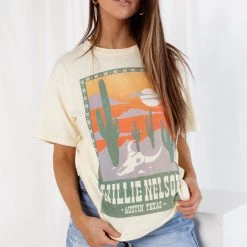 Daydreamer LA Daydreamer Willie Nelson Austin Texas Weekend Tee CLOTHING