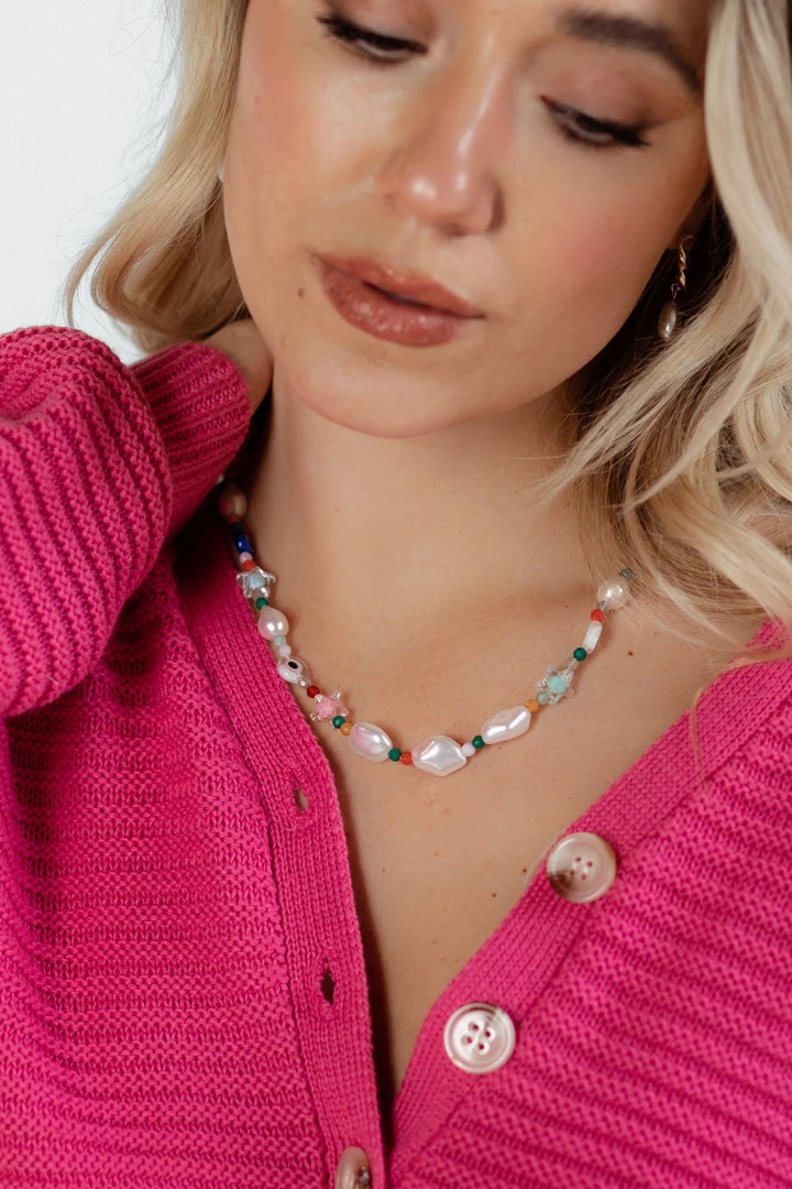 Brightside Amara Evil Eye Pearl Necklace 2 Brightside Amara Evil Eye Pearl Necklace