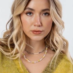 Brightside ACCESSORIES McKenzie Beaded Pearl Necklace