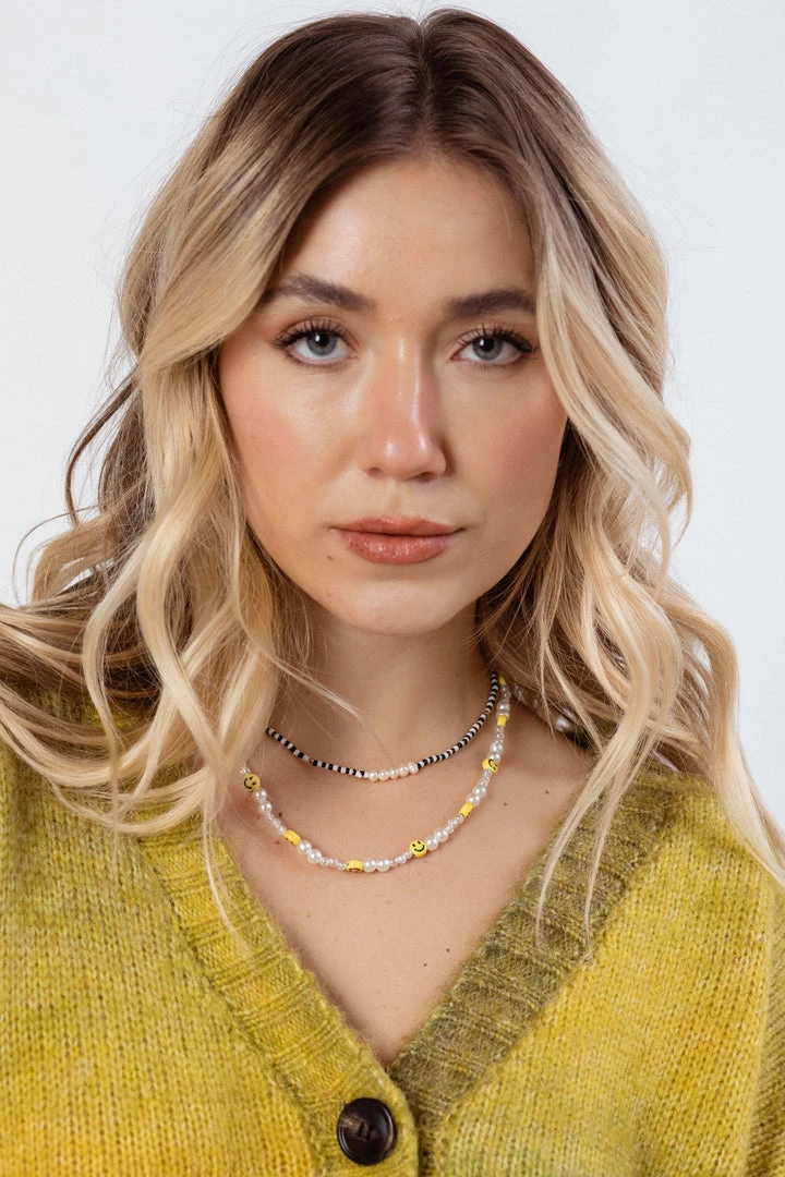 Brightside ACCESSORIES McKenzie Beaded Pearl Necklace 1 Brightside ACCESSORIES McKenzie Beaded Pearl Necklace