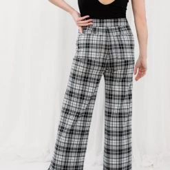 Miss Love Top Notch Cropped Wide Legs Pants