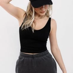 Nikibiki Serves You Right Ribbed Crop Tank CLOTHING