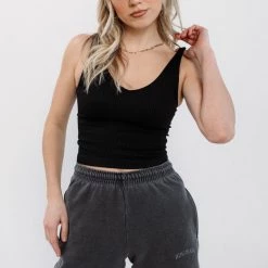 Nikibiki Serves You Right Ribbed Crop Tank CLOTHING