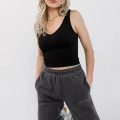 Nikibiki Serves You Right Ribbed Crop Tank CLOTHING