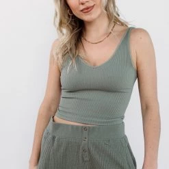 Nikibiki Serves You Right Ribbed Crop Tank CLOTHING