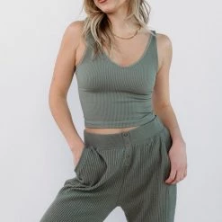 Nikibiki Serves You Right Ribbed Crop Tank CLOTHING