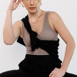 Nikibiki Serves You Right Ribbed Crop Tank CLOTHING